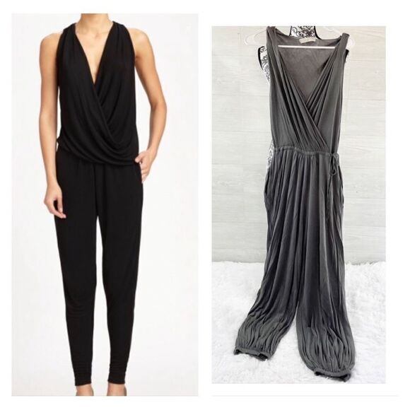 Stella McCartney Faux Wrap Draped V-Neck Jumpsuit - Picture 1 of 13